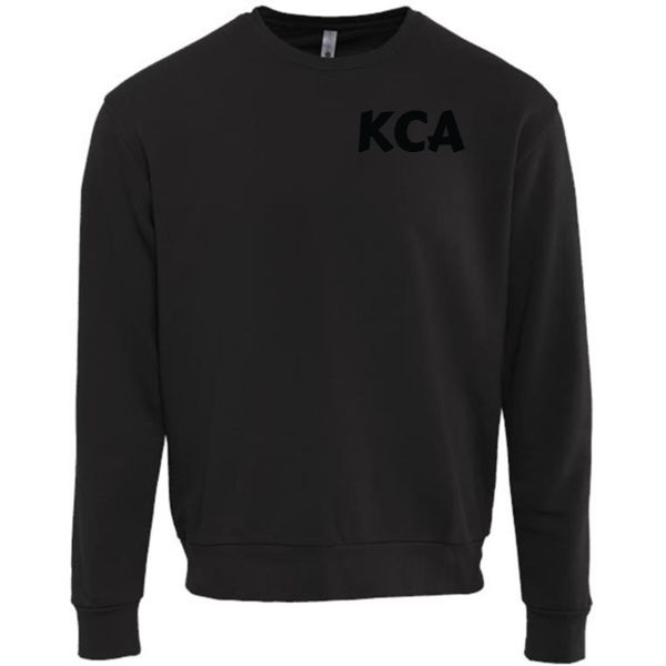 Black Puff Print Crewneck Sweatshirt