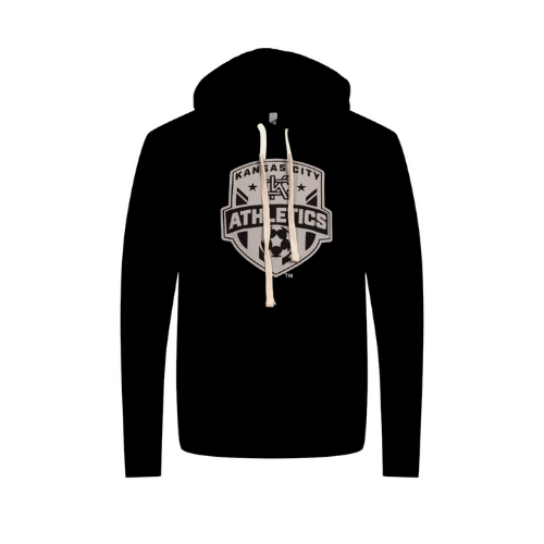 Black Raised Vinyl Crest Hoodie