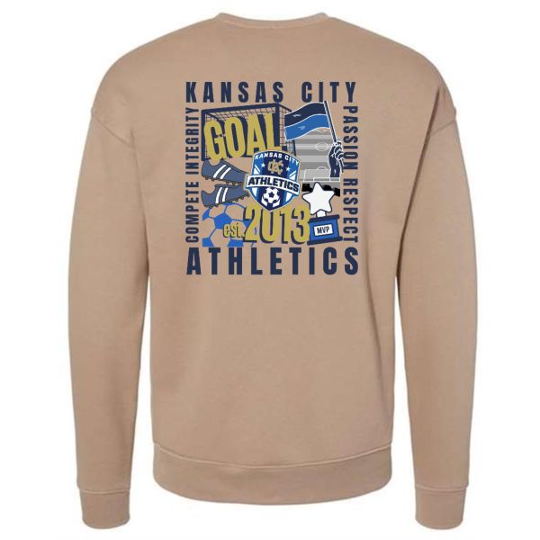 Tan Fleece Crewneck Sweatshirt