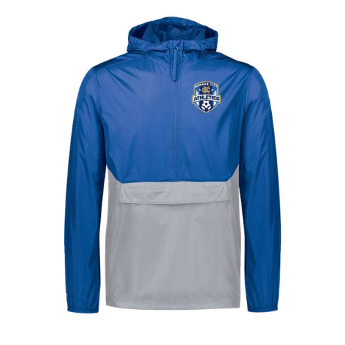 Blue/Grey Half-Zip Windbreaker