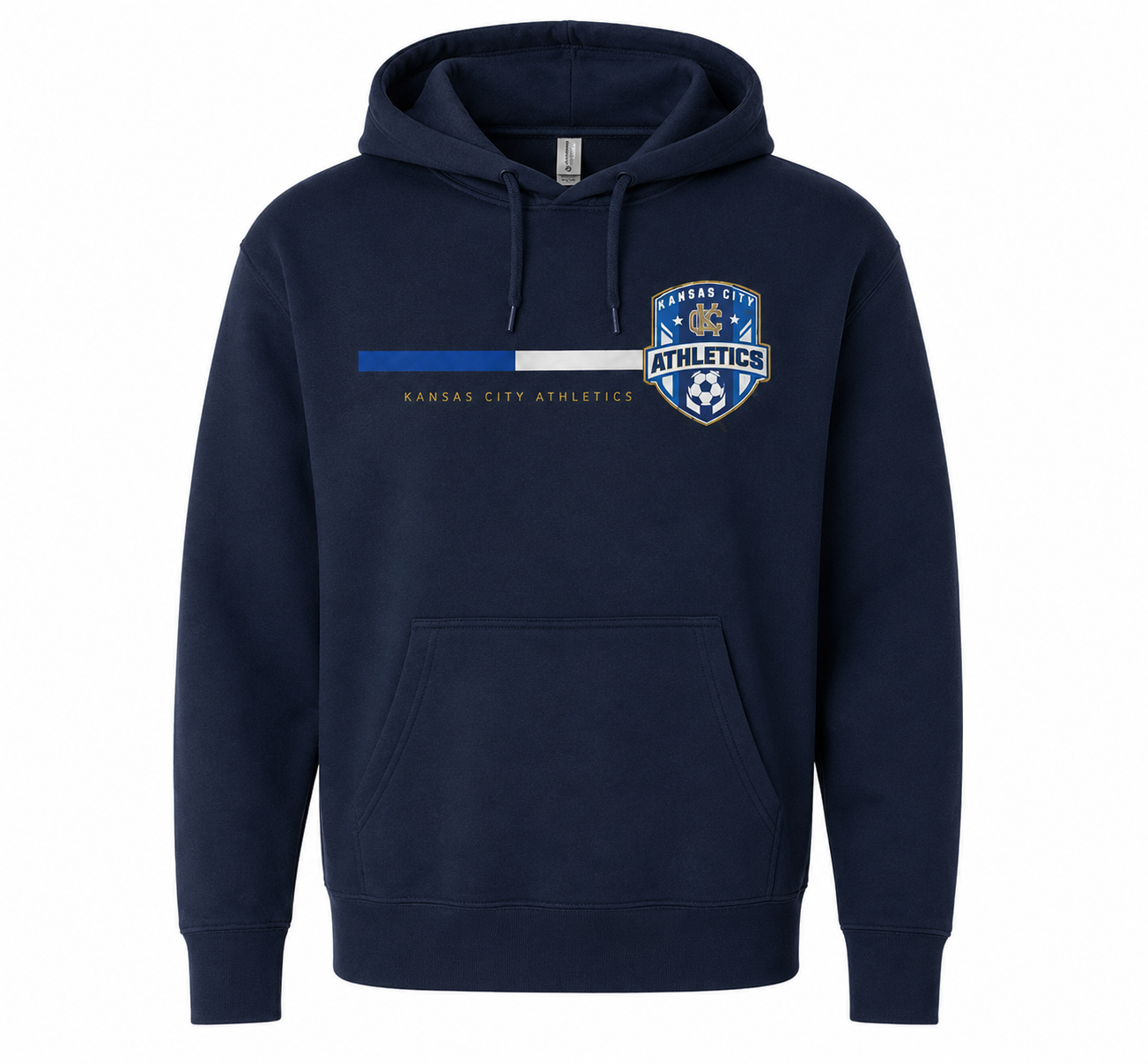 KCA Block Logo Hoodie in NAVY