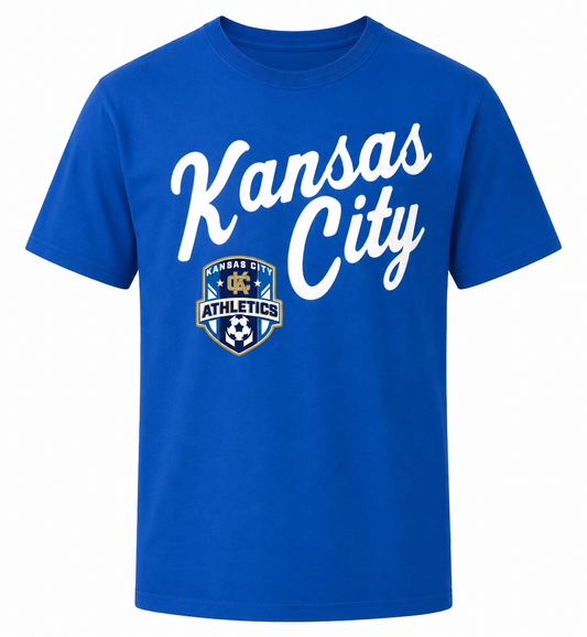 Kansas City Cursive SS T-shirt in ROYAL