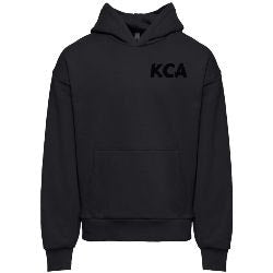 Black Puff Print Hoodie